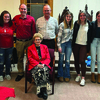 Erma Dee Jones (seated) with family members Kelly and Sonya Mock, Doug Martin, Kevin Martin, Olivia, Emily, and Karah Mock, and Teresa Martin. Brad Martin was unable to attend.