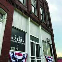 The old LaBelle Star building is being renovated and was dressed up for the celebration.