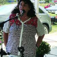 Tammy LaFoe singing at the park