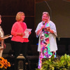 Teri Broeker with Abigail Moore at the Missouri Women’s Missionary meeting.