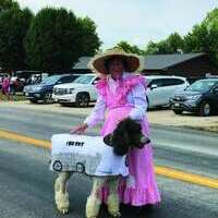 Sandy Penn with her dog Lightning