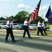 Lewis County Memorial Post 578 led the parade